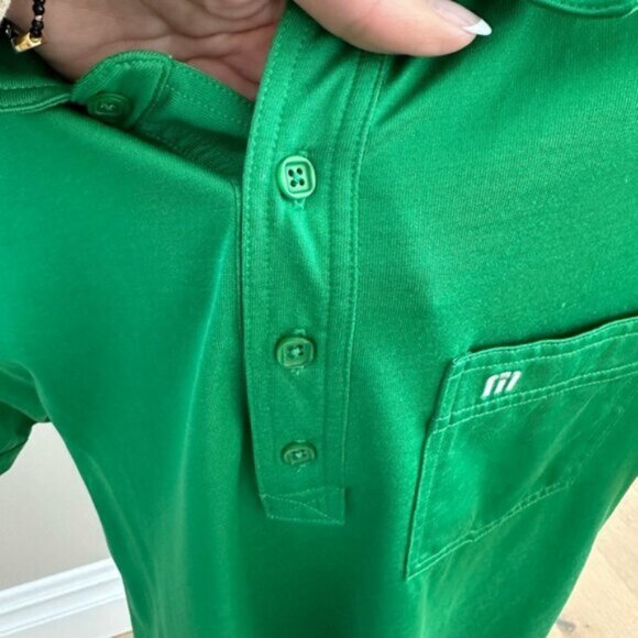 Travis Mathew Green Golf Polo Shirt Men's Small - Picture 3 of 5